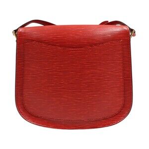 Louis Vuitton Leather Bag Red Epi Cloud Saint Shoulder